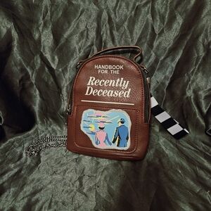 Beetlejuice: Handbook for the Recently Deceased Brown Leather Crossbody Bag